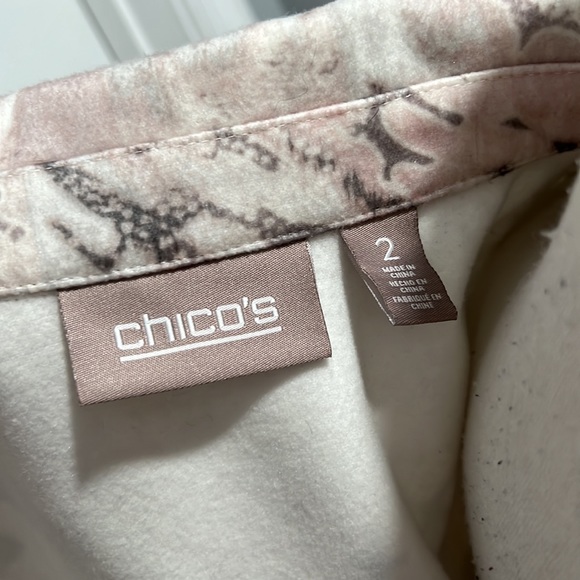 CHICOS Blur Illusion Jarrah Belladonna Pink Fleece Jacket Blazer - Picture 10 of 12